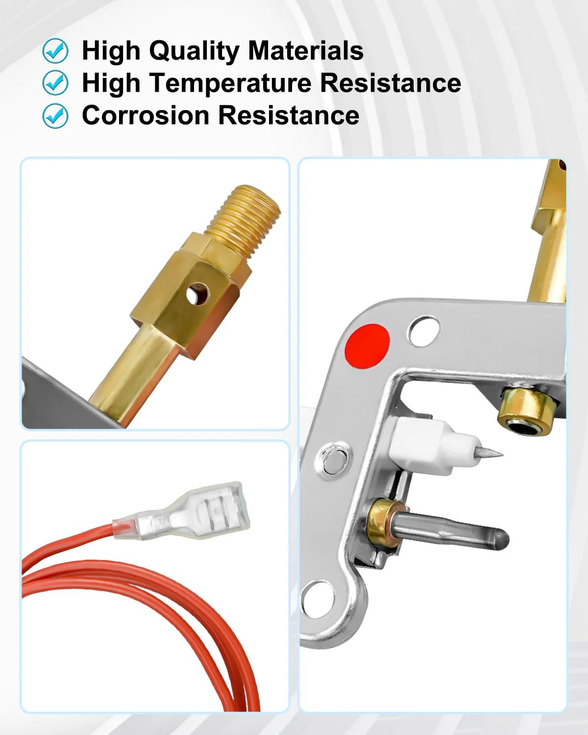 Close-up of Pilot Assembly ODS Replacement for Mr Heater Heat Star Enerco Propane Heaters MH9B MH9BX MH18B, showing connectors.
