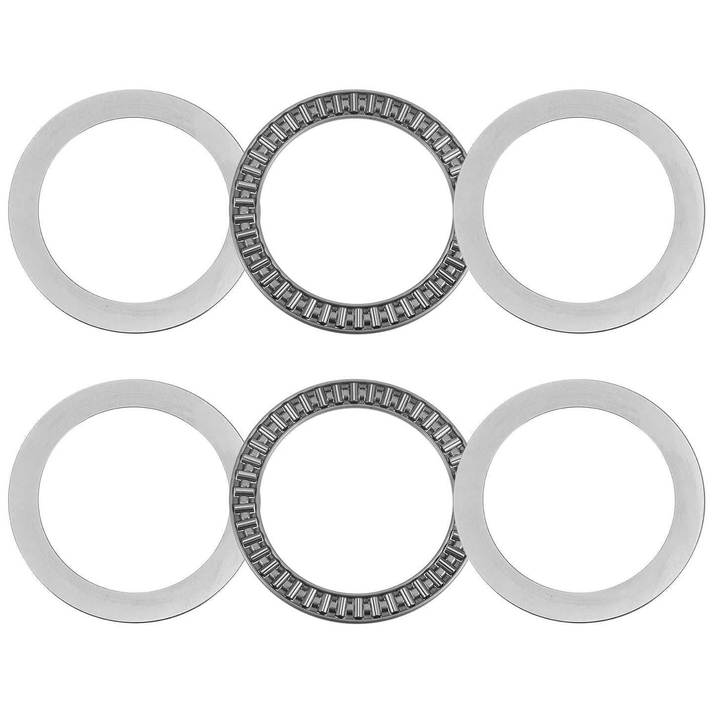 Heavy Duty Thrust Needle Roller Bearing Set With Washers For High Load Machinery 75mm Bore 100mm OD 4mm Thick 2 Pieces AXK75100 AS75100