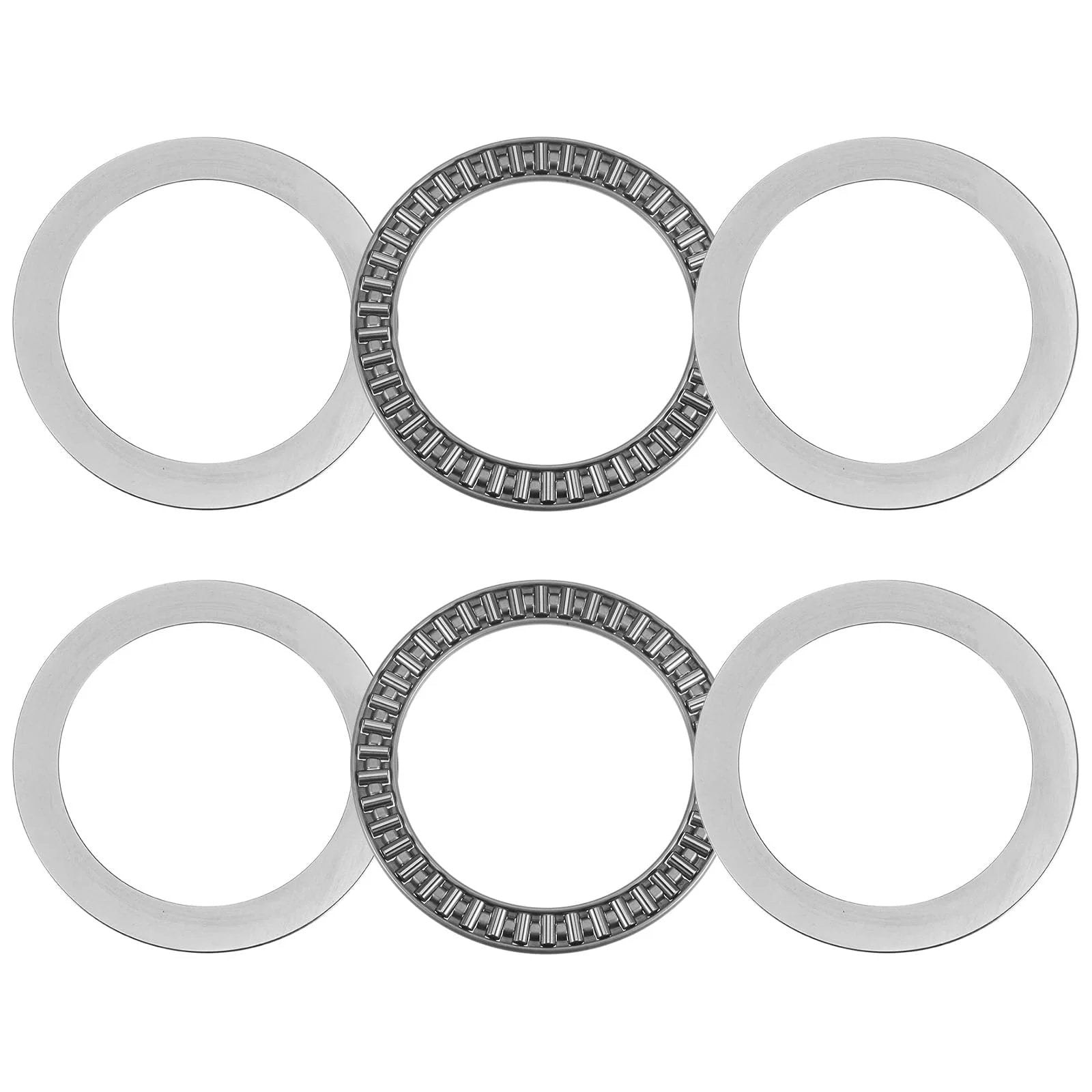 Heavy Duty Thrust Needle Roller Bearing Set With Washers For High Load Machinery 75mm Bore 100mm OD 4mm Thick 2 Pieces AXK75100 AS75100
