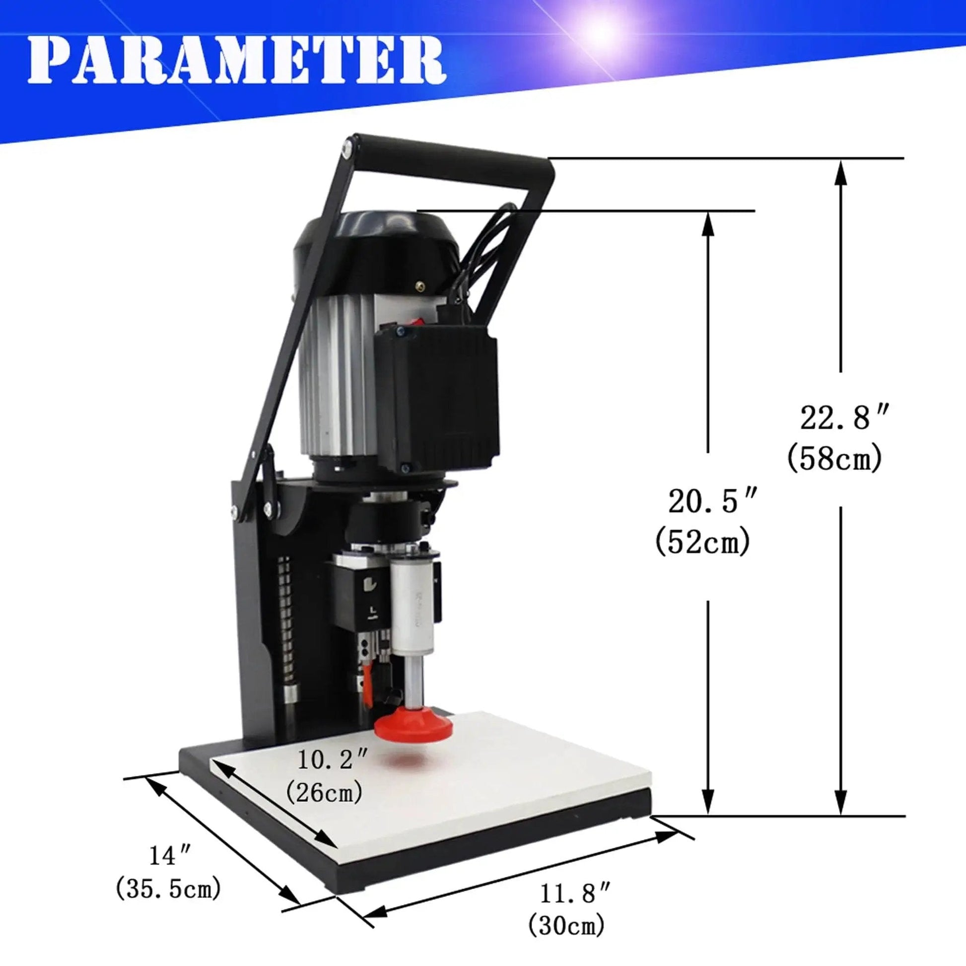 110V Pneumatic Hinge Boring Insertion Machine With Single Head Portable Electric Hinge Drill for Cabinets and Wardrobes, 1.1KW Power, 0-40mm Punch Depth, 2840 RPM, Includes 35mm and 8mm Drill Bits, 45-9.5 Combined Drill.