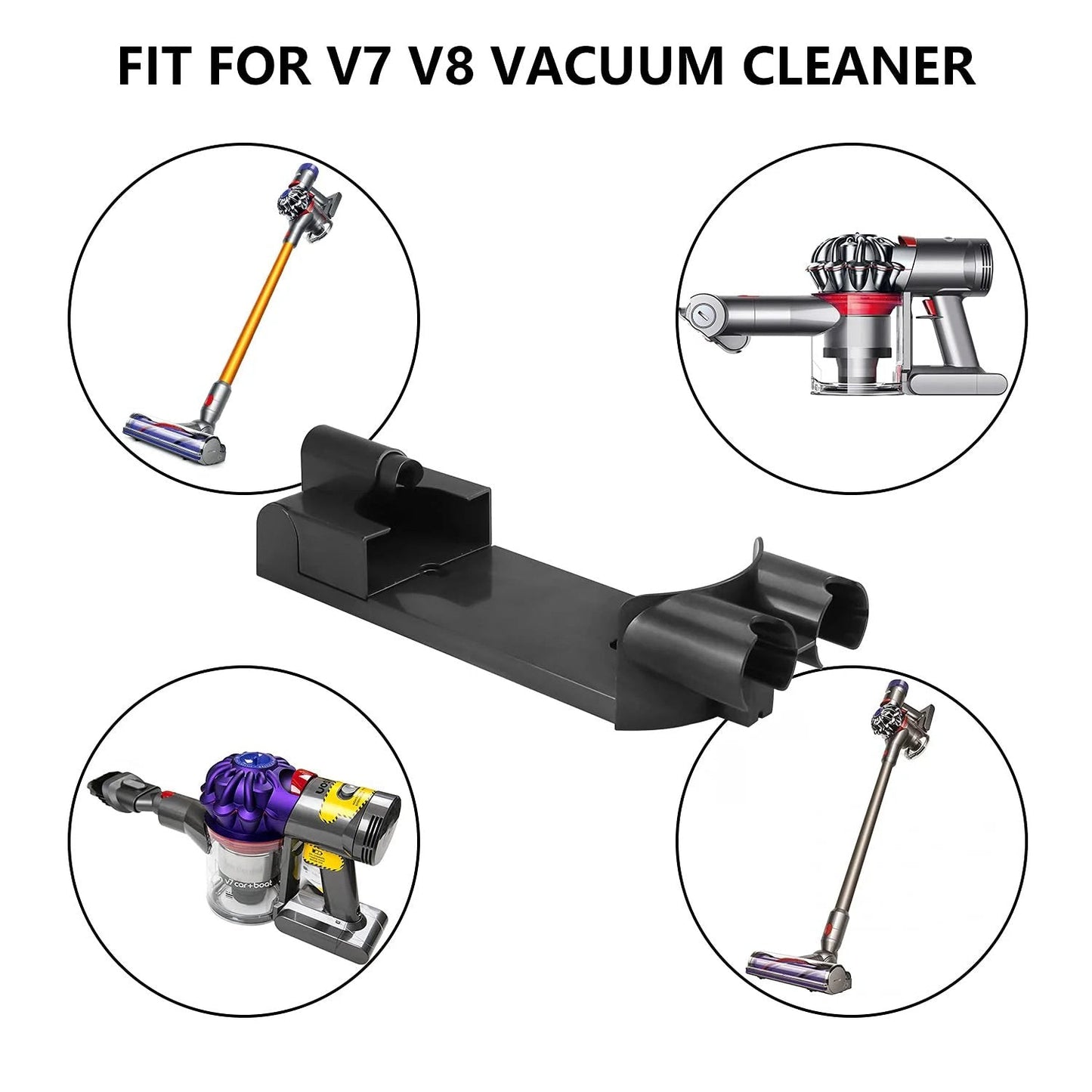 Docking Station Wall Mount Accessory For Dyson V7 And V8 Cordless Vacuum Cleaners Replaces Part 967741-01 black plastic mount