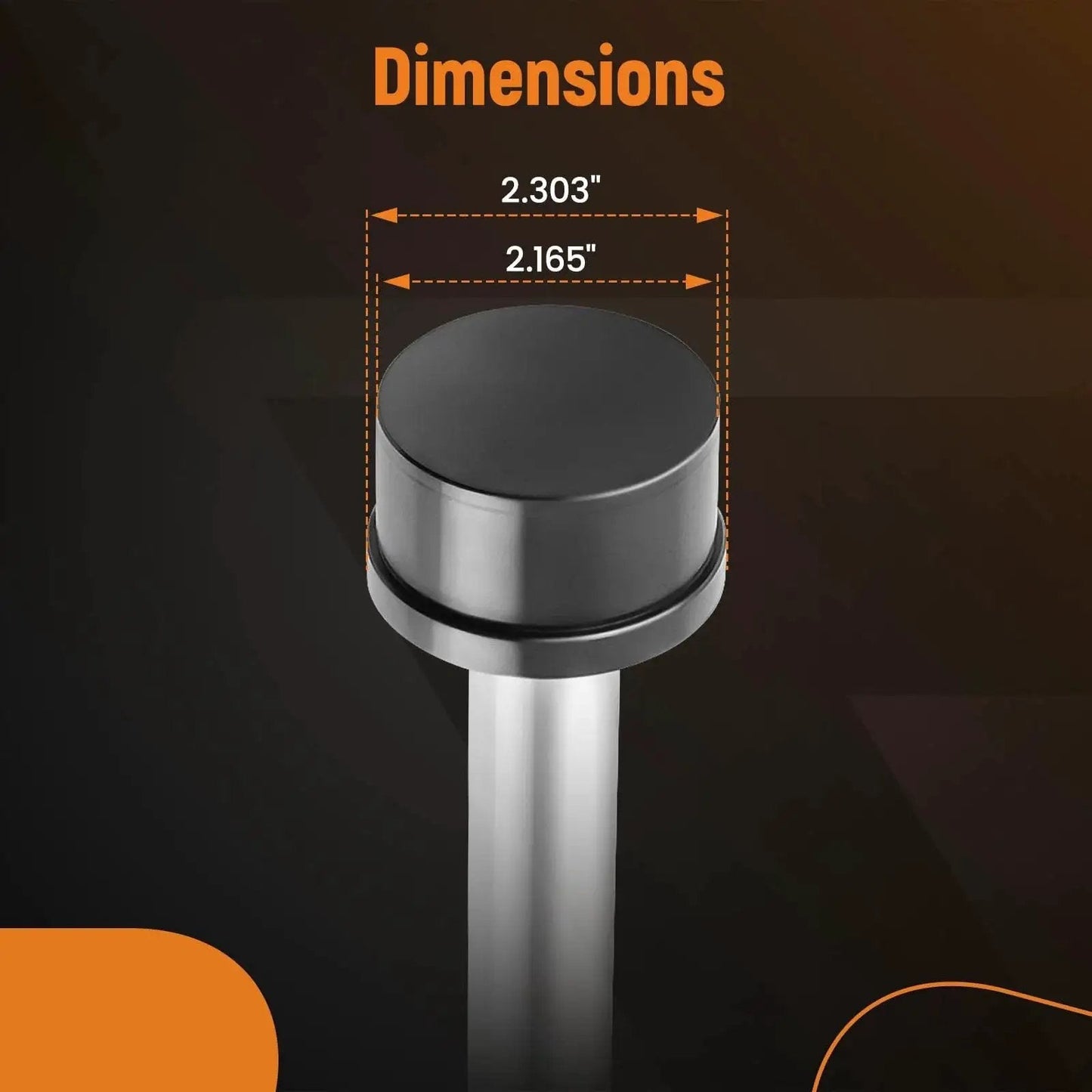 38 Inch Cam Bearing Installation and Removal Tool for Chevy GM LS Engines close-up showing dimensions 2.303 x 2.165 inches