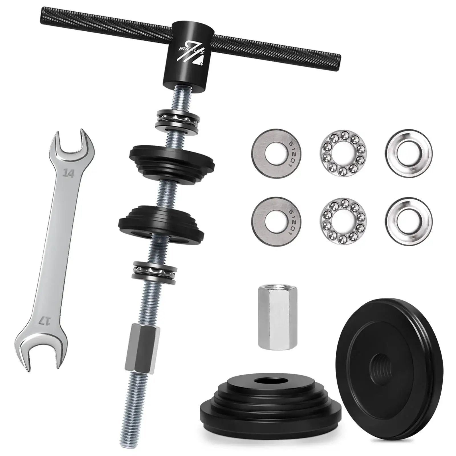 Aluminum Alloy Bicycle Headset Press In Tool And Bottom Bracket Install Kit with adjustable wrench and pressure blocks