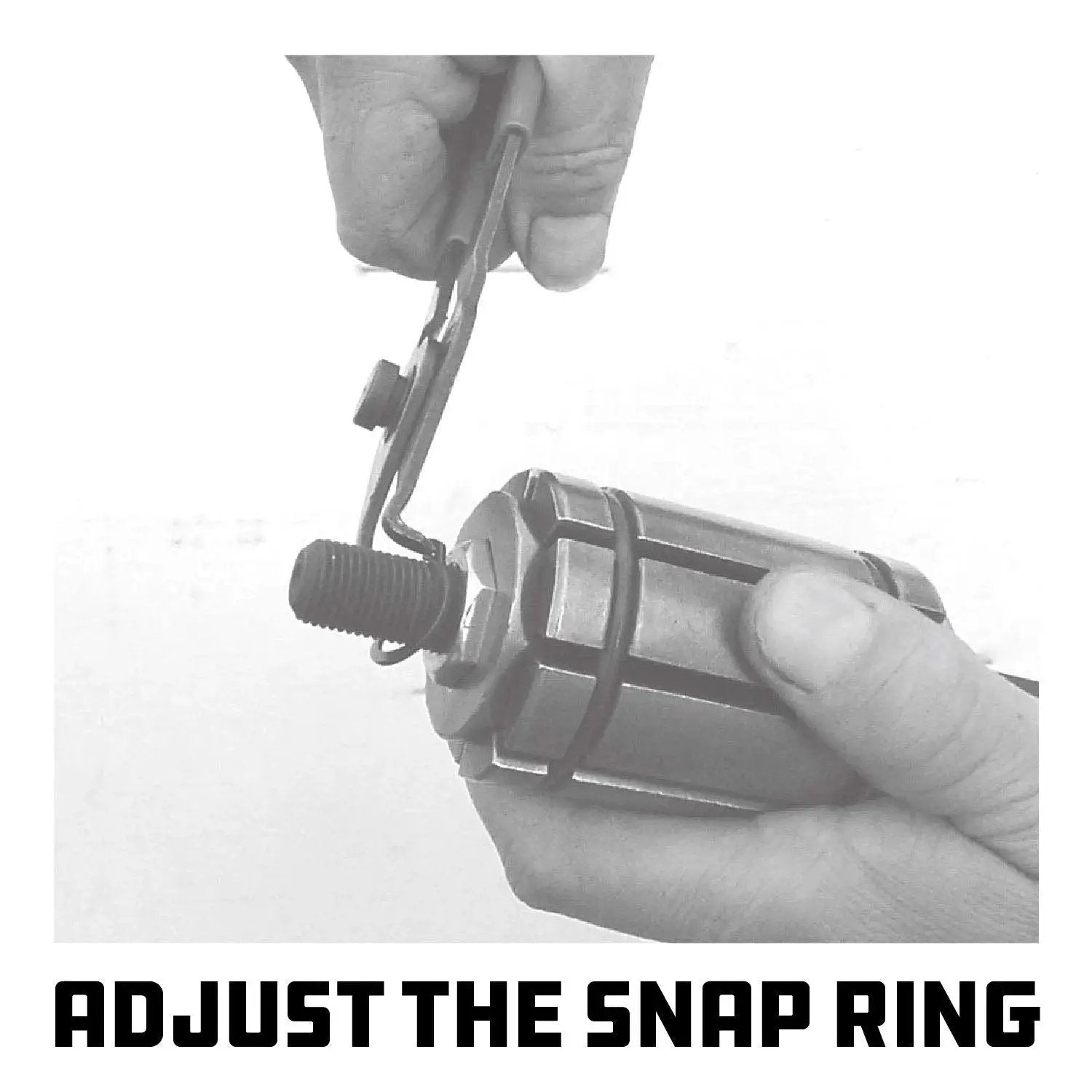 Close-up of adjusting snap ring on Tailpipe Expander Fits One Eighth To One And Three Quarters Inches Exhaust Pipe tool