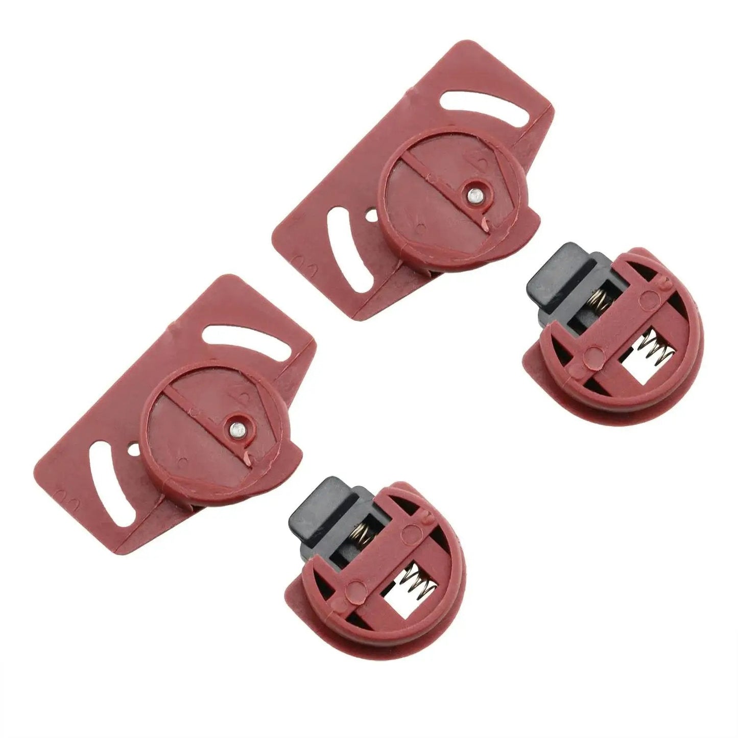Four Pair Wardrobe Sliding Door Roller Kit With Pulleys And Circuit Board Hardware Brown, Durable Plastic Construction