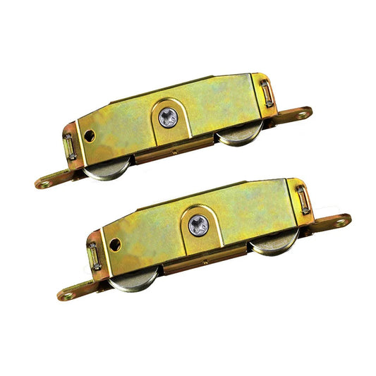 2 Pack Sliding Patio Door Roller Assembly With 1-1/4 Inch Steel Ball Wheel Bearing Side Adjustable Replacement For Damaged Doors Includes 5/16 Inch Wheel Thickness And 1-1/4 Inch Diameter Durable Heavy Duty Rollers