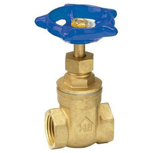Lead Free Brass Gate Valve 1 Inch With Female Thread For Home DIYers, Potable Water Ready, Non Rising Stem, Compact Pattern