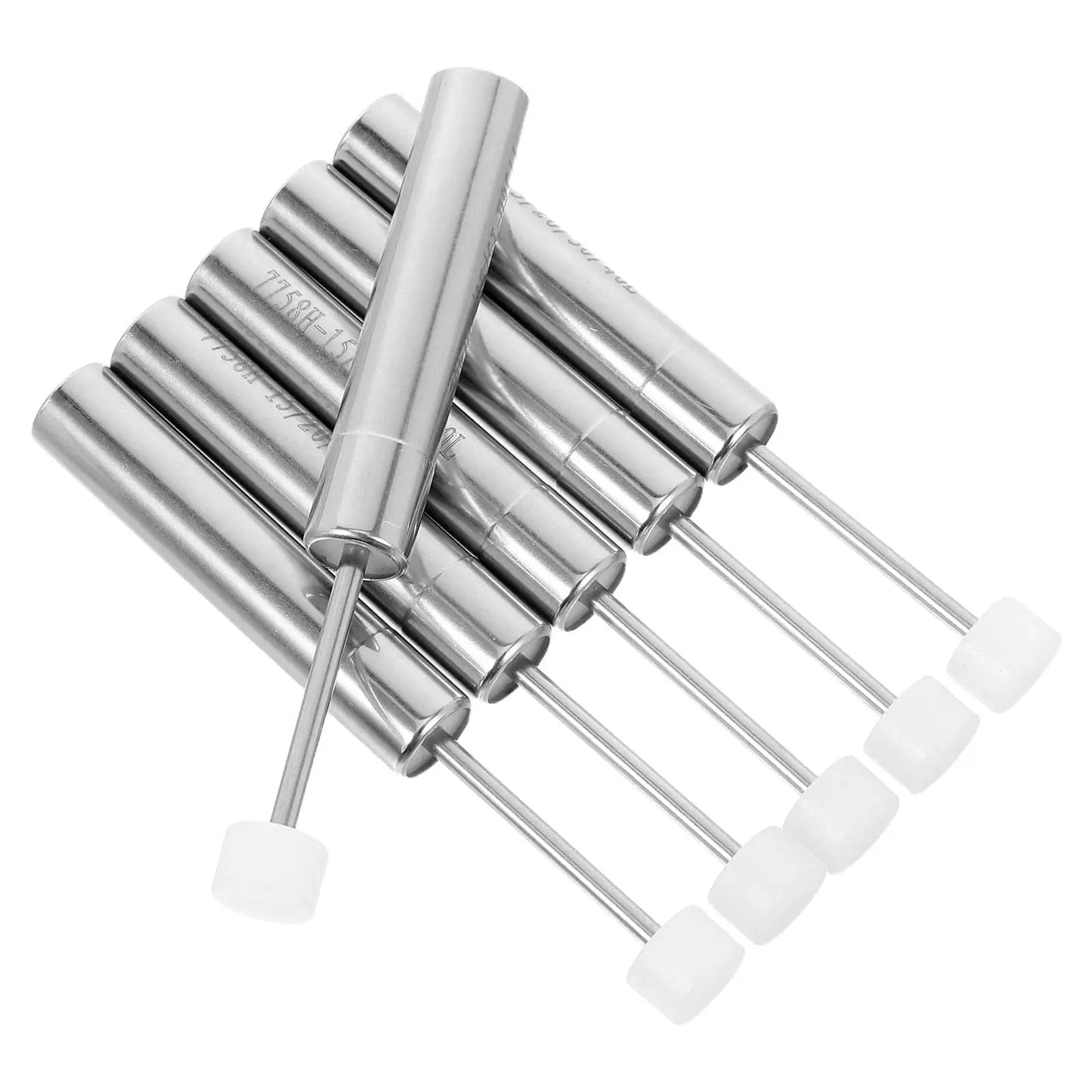 Quiet Close Trash Can Lid Damper Kit 6 Pack 55 to 59 Newtons Hydraulic Soft Close Mechanism, nickel-plated iron rods.