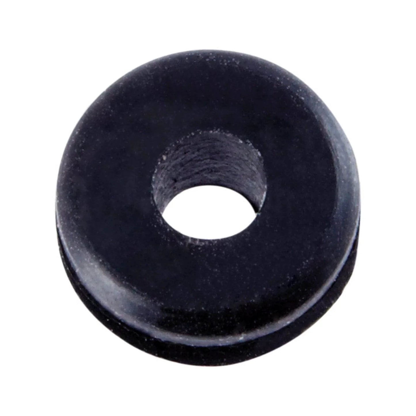 Rubber Grommet One Eighth Inch Internal Diameter, Eleven Thirty Second Inch Outer Diameter, Three Sixteenth Inch Thick Black Protective Insert