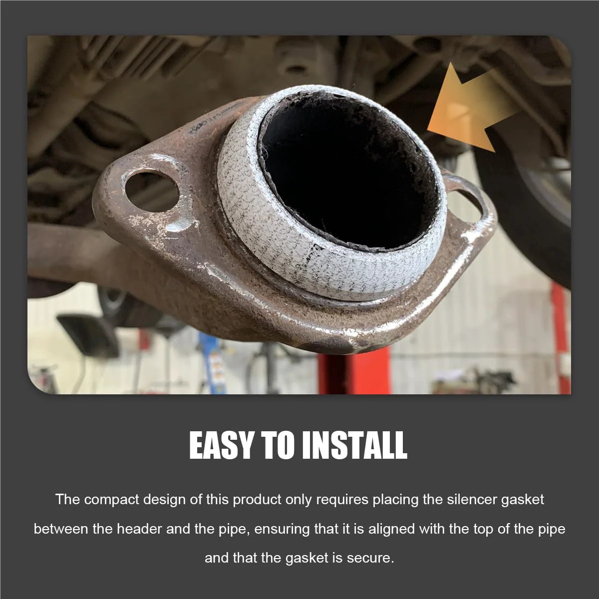 Installed 65mm Graphite Exhaust Gasket Donut Seal For Car Tail Pipe Muffler Ring High Temperature Manifold And Downpipe Flange Replacement Fits Most Vehicles Durable Ceramic Graphite Layer