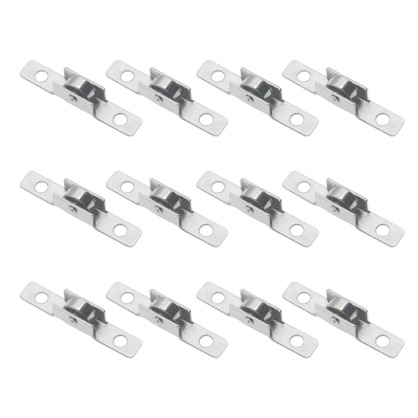 12 Pcs Silver Metal Sliding Window Rollers With Axles Single Roller Pulley For Doors Windows Cabinets And Drawers Push Pull Sliding Hardware