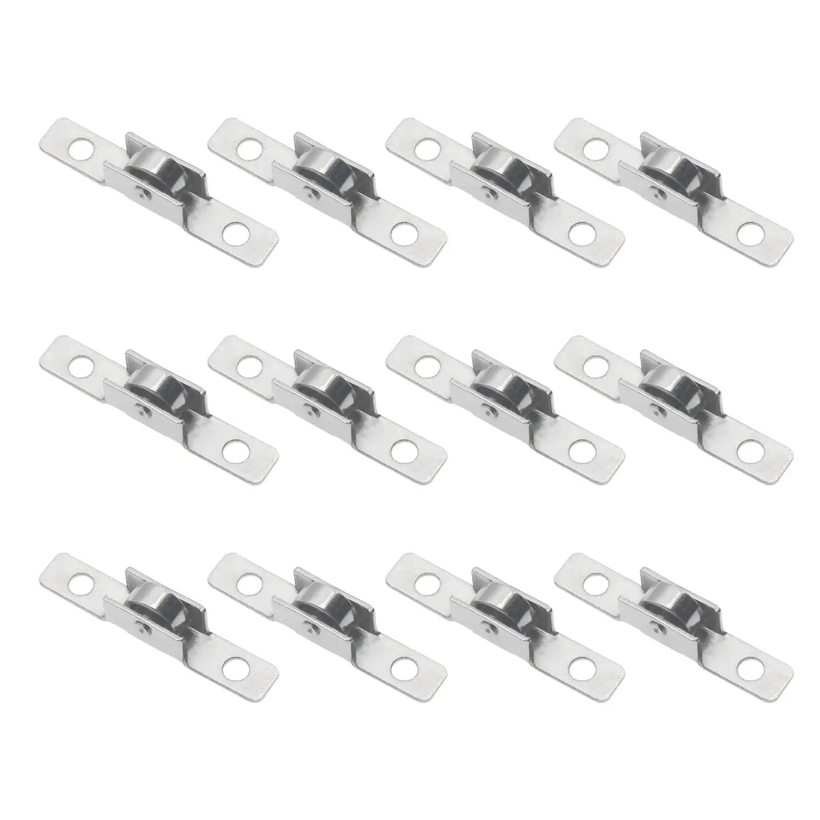 12 Pcs Silver Metal Sliding Window Rollers With Axles Single Roller Pulley For Doors Windows Cabinets And Drawers Push Pull Sliding Hardware