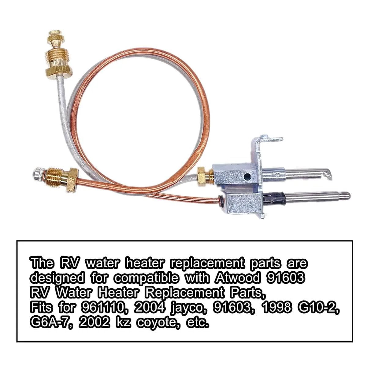 Water Heater Pilot Assembly With Thermocouple Kit For RV Propane Gas Heaters Replacement Atwood 91603 91214 12 Inch Unit