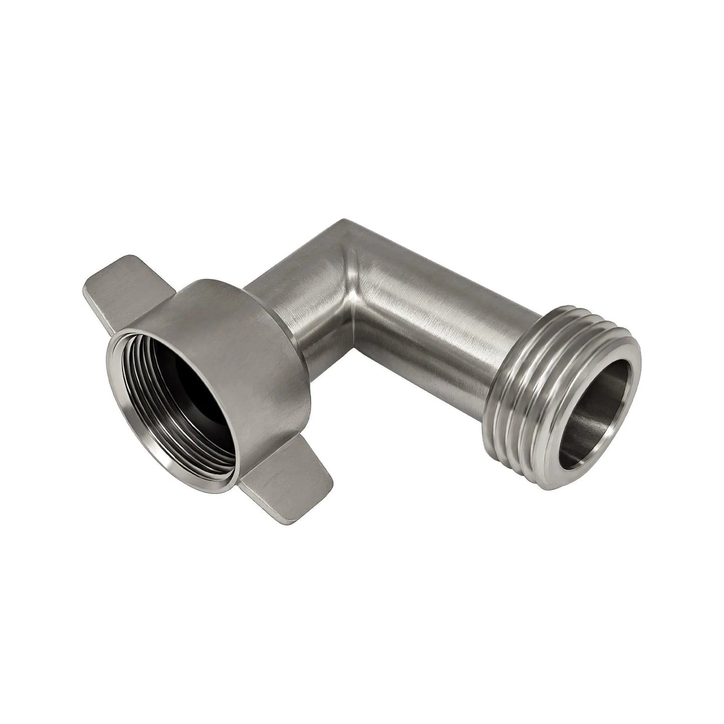 90 Degree Hose Elbow For RVs With Stainless Steel Construction And Easy Grip Connector GHT Three Quarter Inch Garden Hose Elbow Fitting