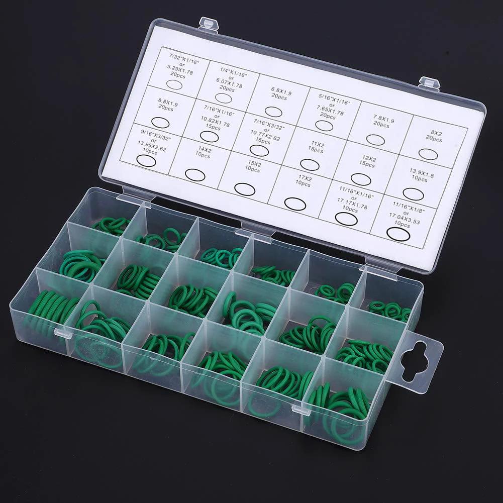 High Temperature Nitrile O Ring Seal Kit 270 Piece Set With Durable Storage Box for Home Hydraulic Industrial and Pneumatic Systems