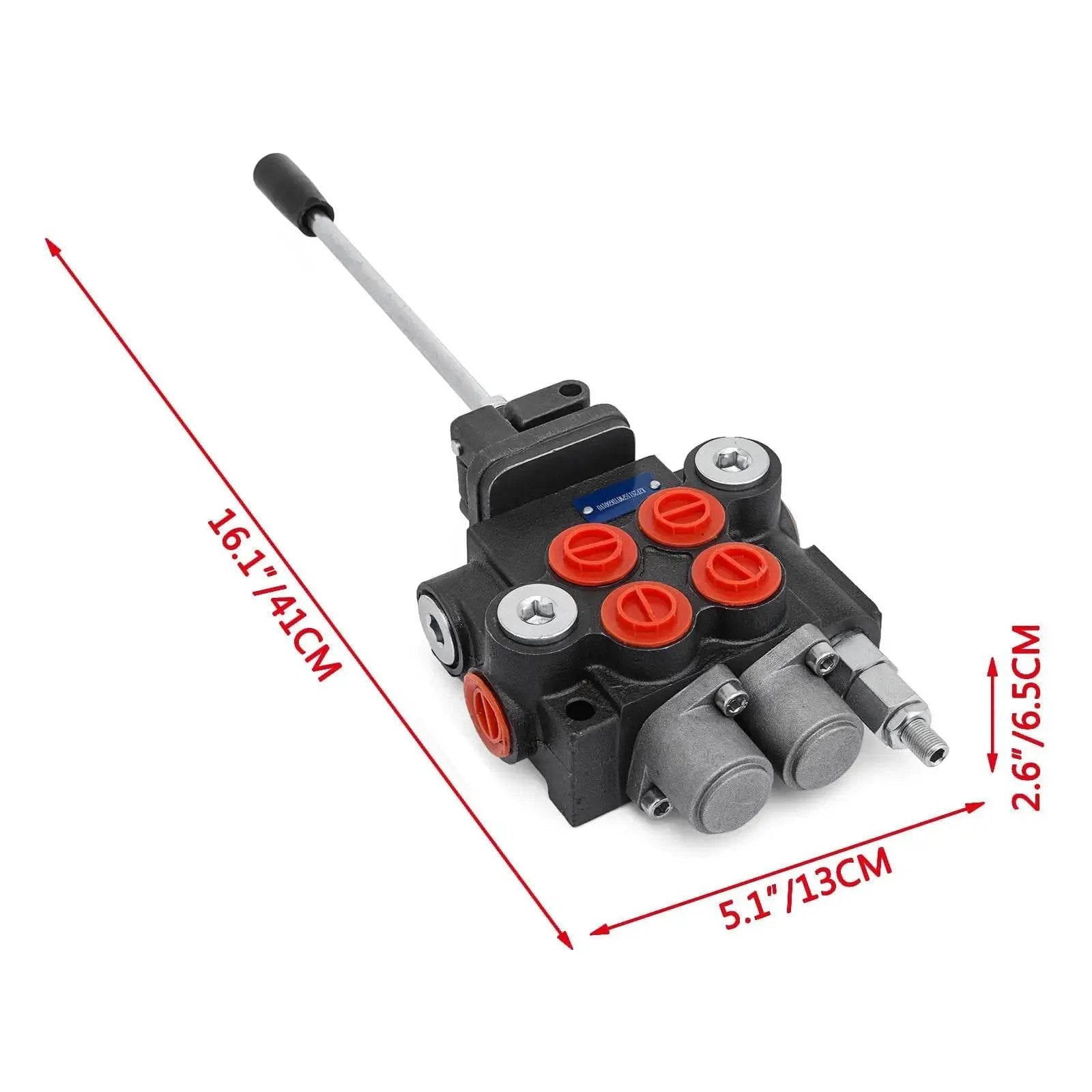 Heavy Duty Dual Spool Hydraulic Joystick Control Valve For Tractors And Loaders 11 GPM Directional Valve with size dimensions