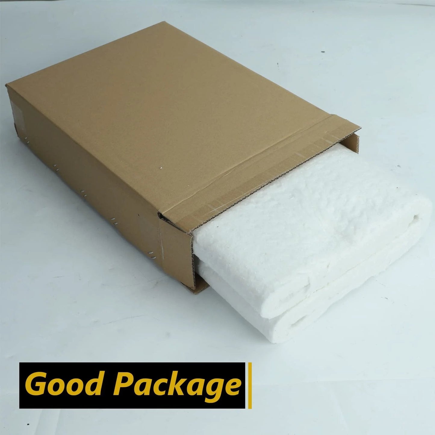 1 Inch Thick Ceramic Fiber Fireproof Insulation Blanket 16x48 Inches 2400F Rated in packaging