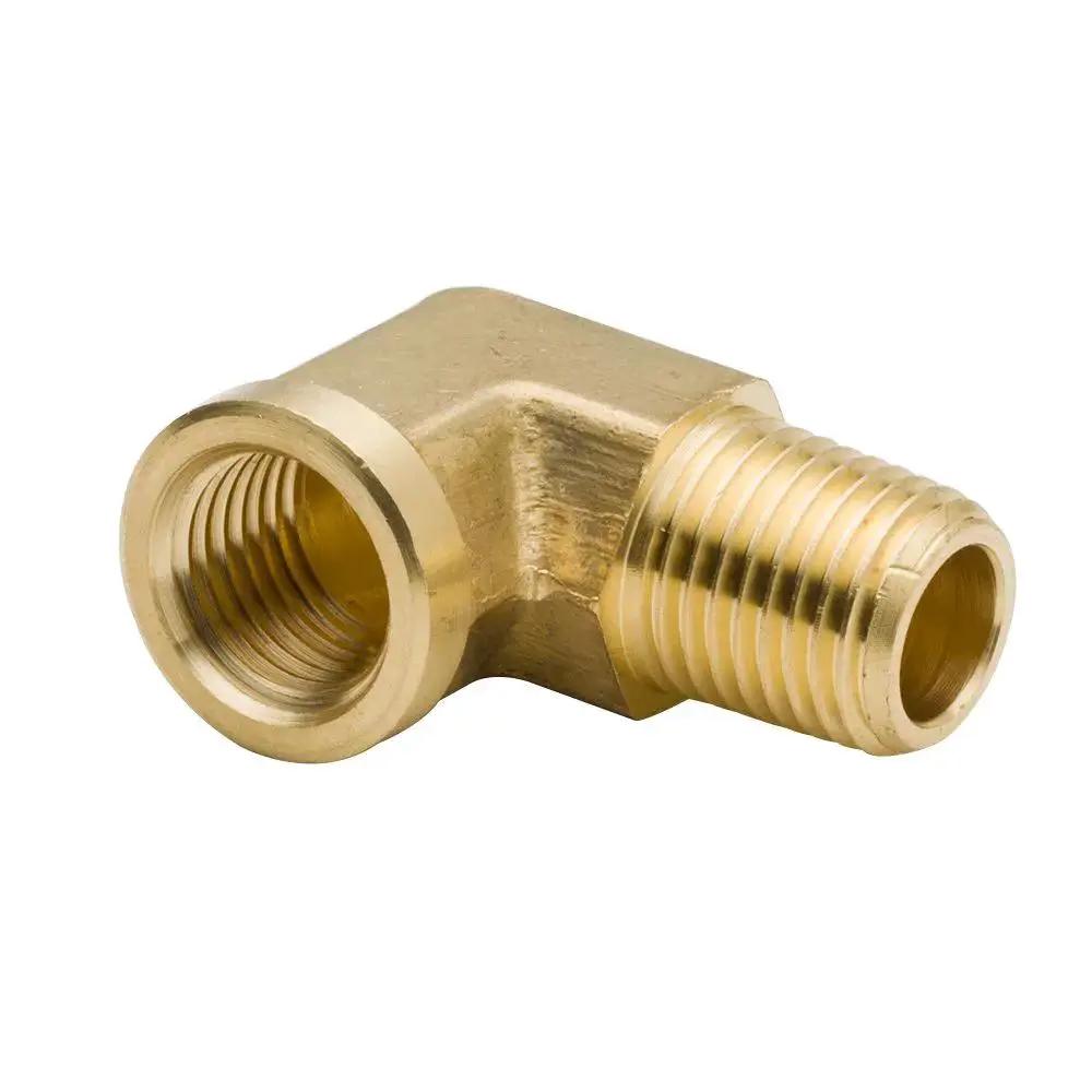 One Eighth Inch Brass Street 90 Degree Elbow NPT Male To NPT Female Forged Pipe Fitting For Your Home Plumbing DIYs