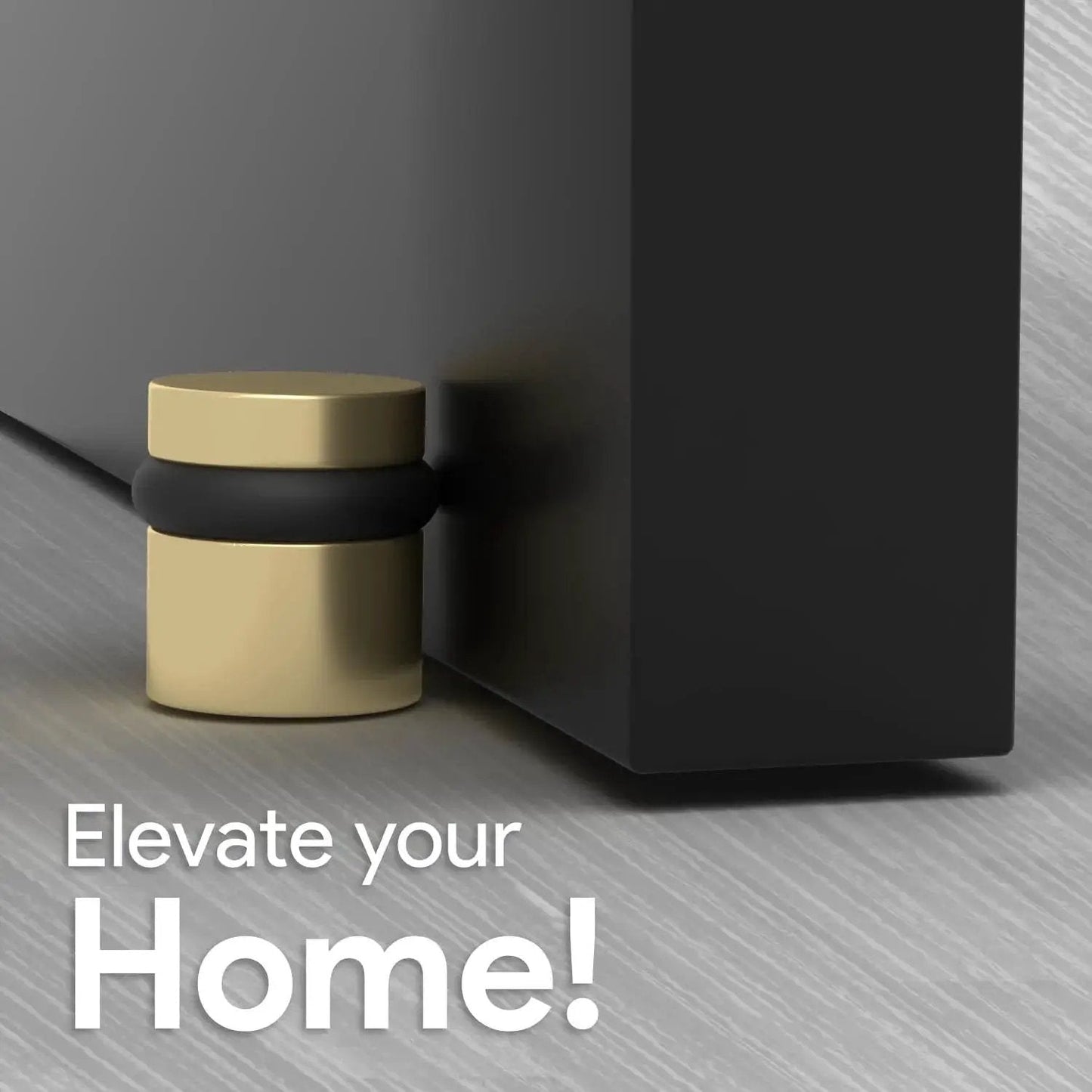 Floor Door Stopper With Mounting Hardware Included Satin Brass 1.5 Inch Wall Protector Prevents Door Knob Contact And Wall Damage Quick Install Protective Barrier For Doors And Walls Durable installed on floor with door.