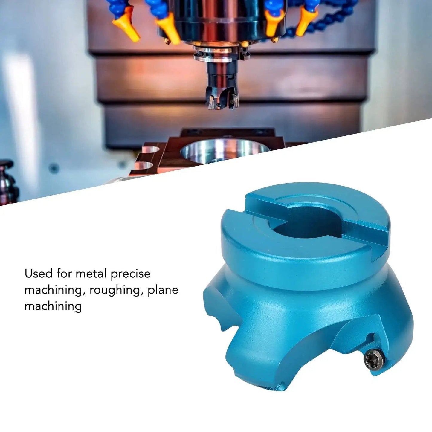 CNC Lathe Face Mill With 4 Flutes Pro Grade High Efficiency Milling Cutter For Aluminum Alloy Face Mill Head With Beefy Helical Offset Design For Precision Metal Machining Everyday