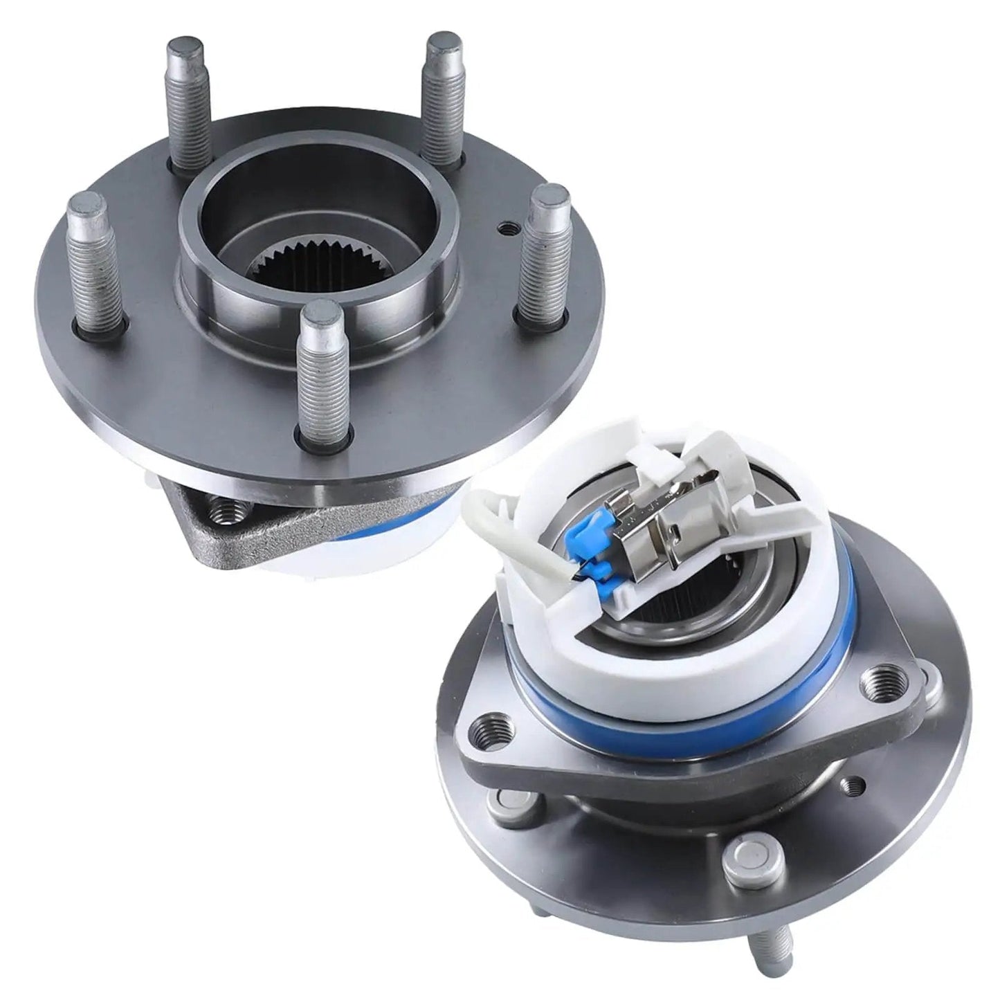 2 Pack Front Wheel Hub Bearing Assembly 513121 5-Lug Compatible with Buick Allure 2005-2010, Cadillac DTS, Chevy Impala