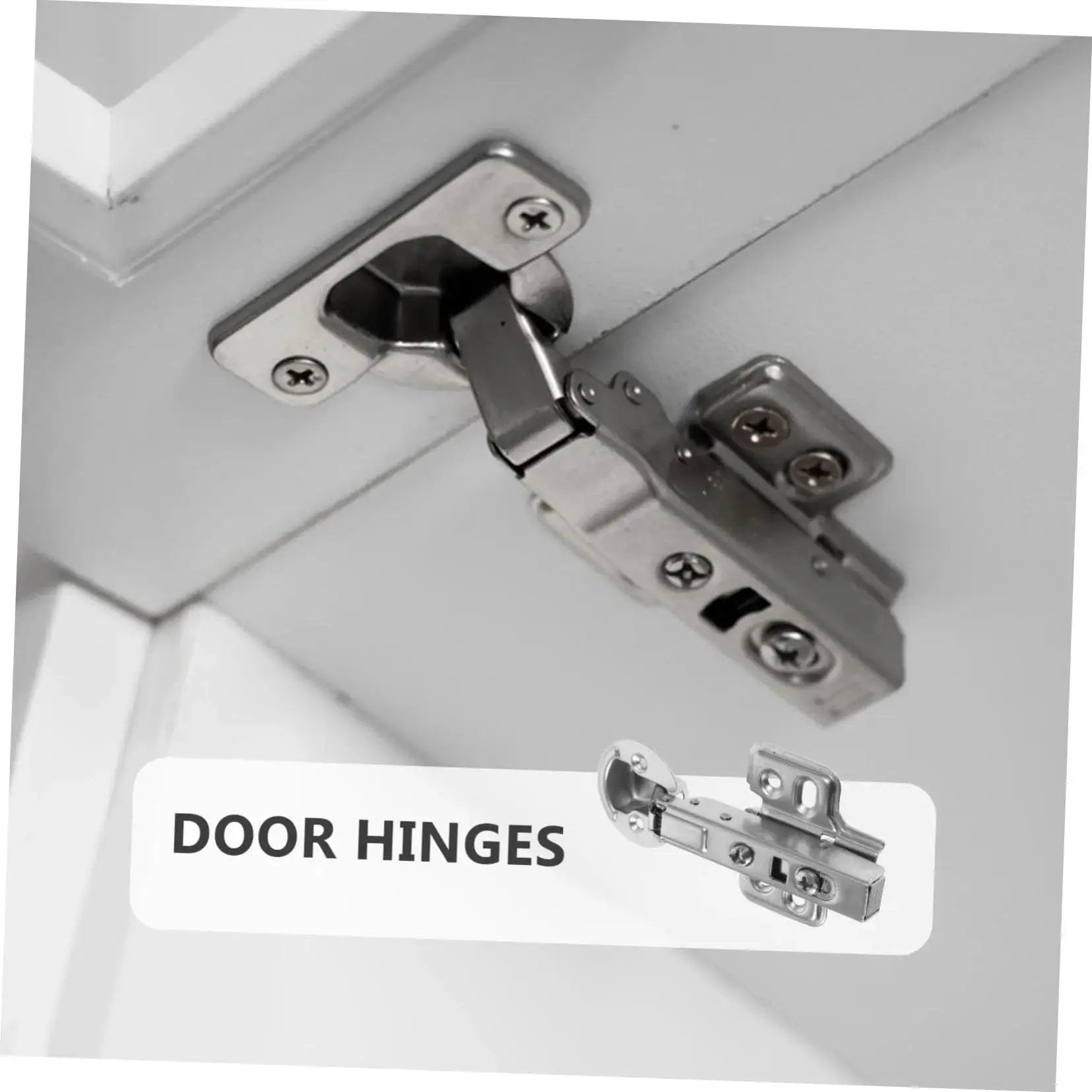 Stainless Steel Cabinet Door Hinges With Hydraulic Buffer Soft Close For Kitchen Cabinets Heavy Duty 2 Pack installed view