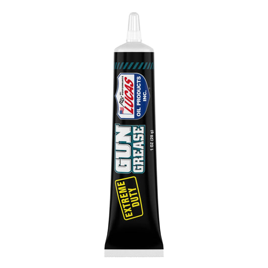 Extreme Duty Grease Gun 1 Oz Lubricant for Auto Maintenance and Heavy Equipment, Lucas Oil 10889 tube front view