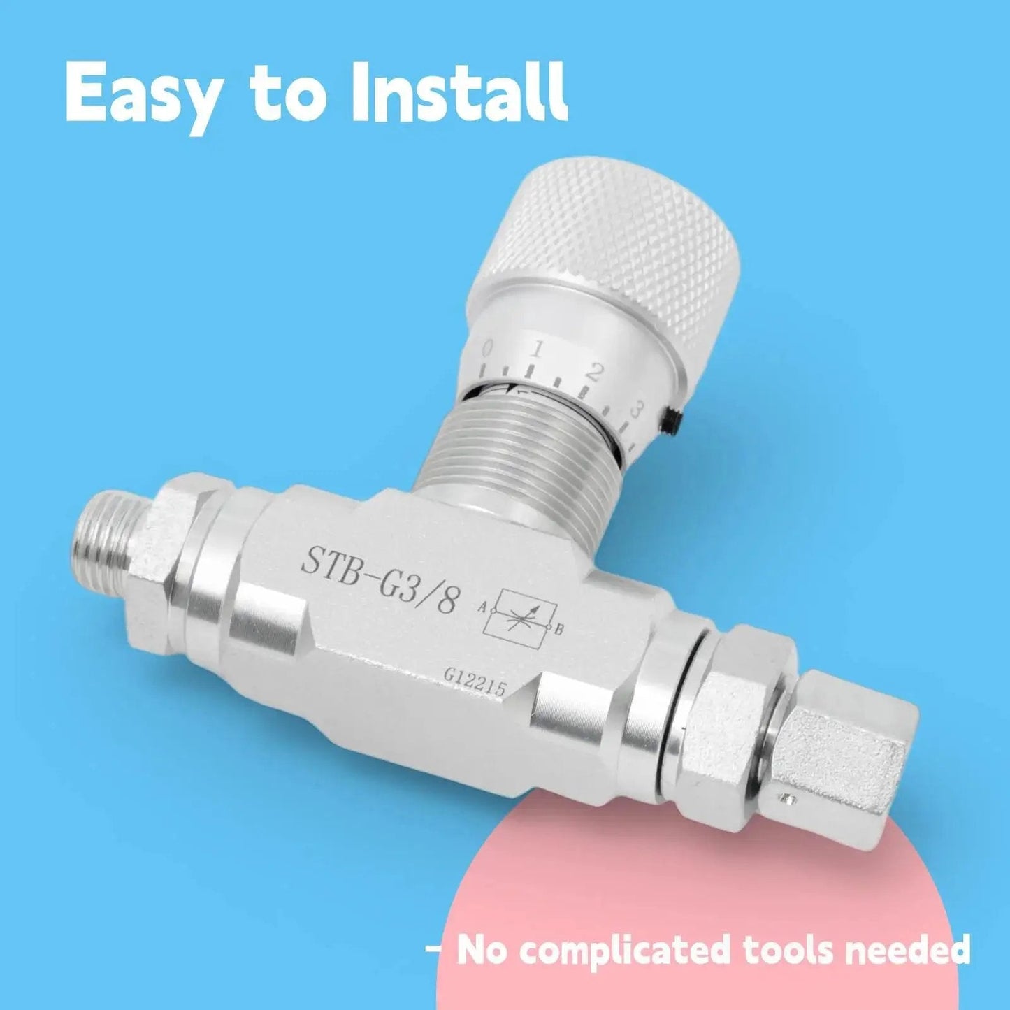 Heavy Duty Three Eighths Inch L08 Hydraulic Flow Control Valve for One to Two Ton Mini Excavators with easy installation
