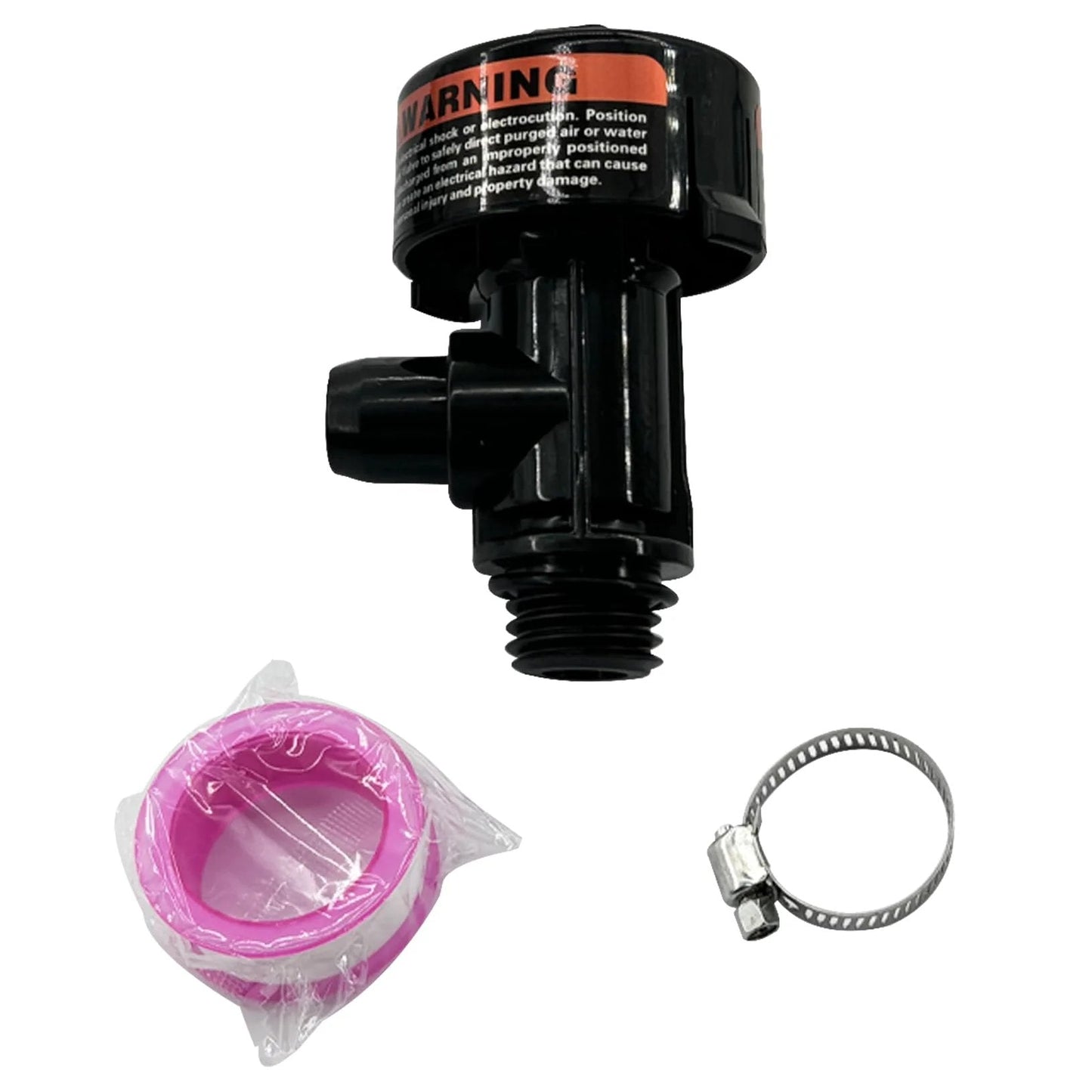 High Flow Manual Relief Valve Air Relief Valve Assembly Replacement For Pool And Spa Filters Quad DE 2000 And 4000 Series No Pressure Gauge Fits FNS SMBW Clean And Clear Spa DE And Other Popular Cartridge And DE Filters with accessories