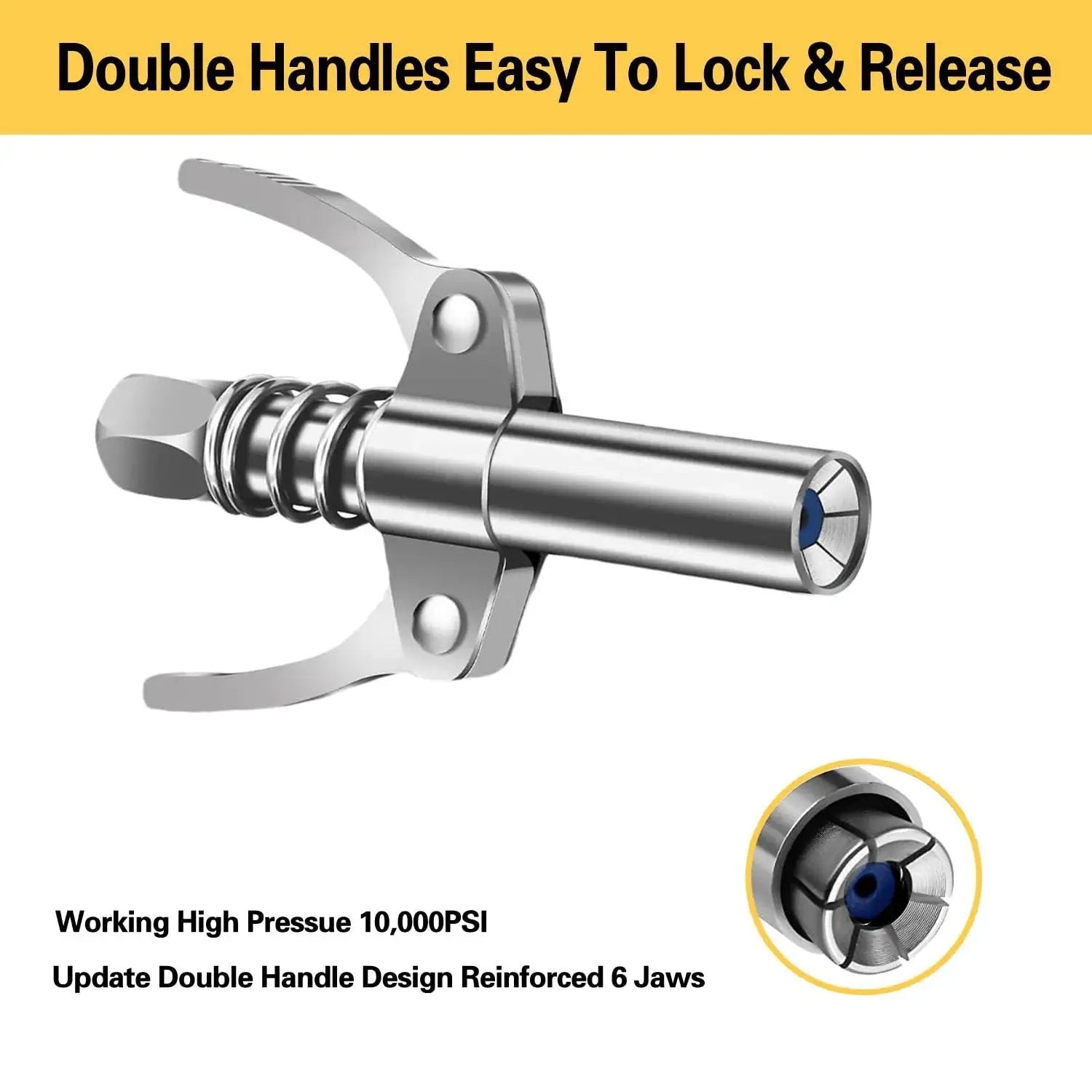 All In One 17 Piece Grease Gun Accessory Kit With Quick Connect Coupler 90 Degree Adapter 12 Inch Spring Flex Hose Zerk Fittings