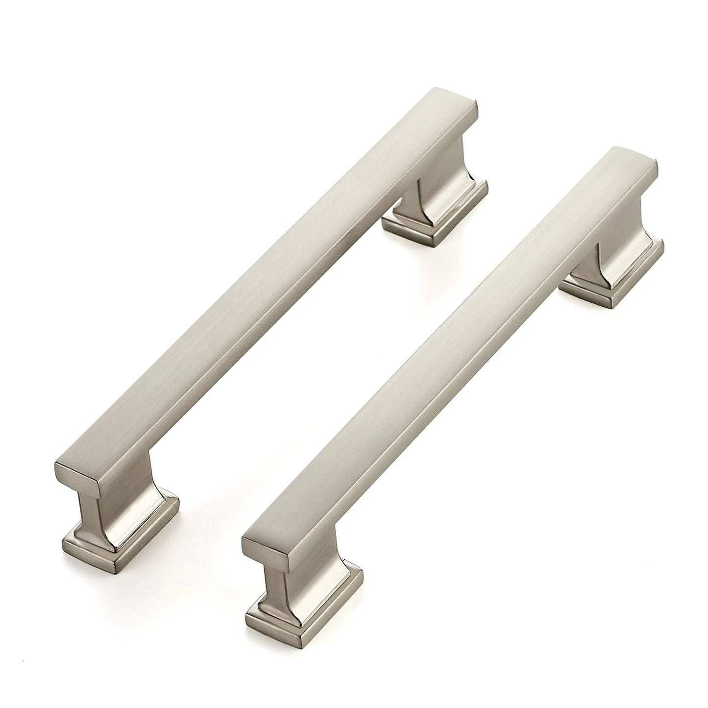 10 Pack 5 Inch Brushed Nickel Cabinet Pulls For Cabinets And Furniture With Included Mounting Screws Heavy Duty Solid Metal Construction Smooth Brushed Finish Ideal For Kitchen Drawers Cupboards And Vanity Closets