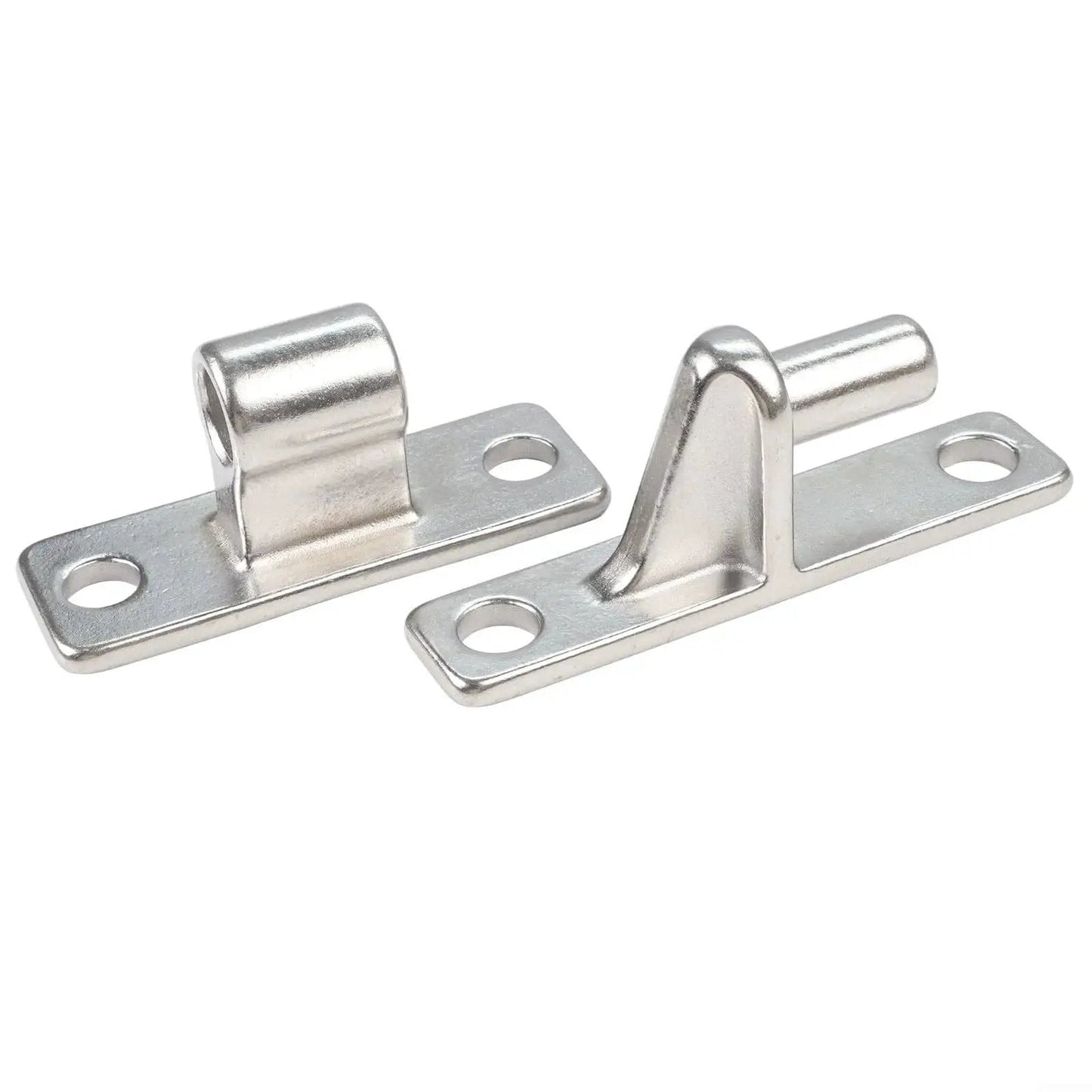 Heavy Duty 304 Stainless Steel Gate Hinges For Fence Barn Garden Doors 4.6 Inch Length 6mm Thick Plate High Load Capacity Rust Resistant Outdoor