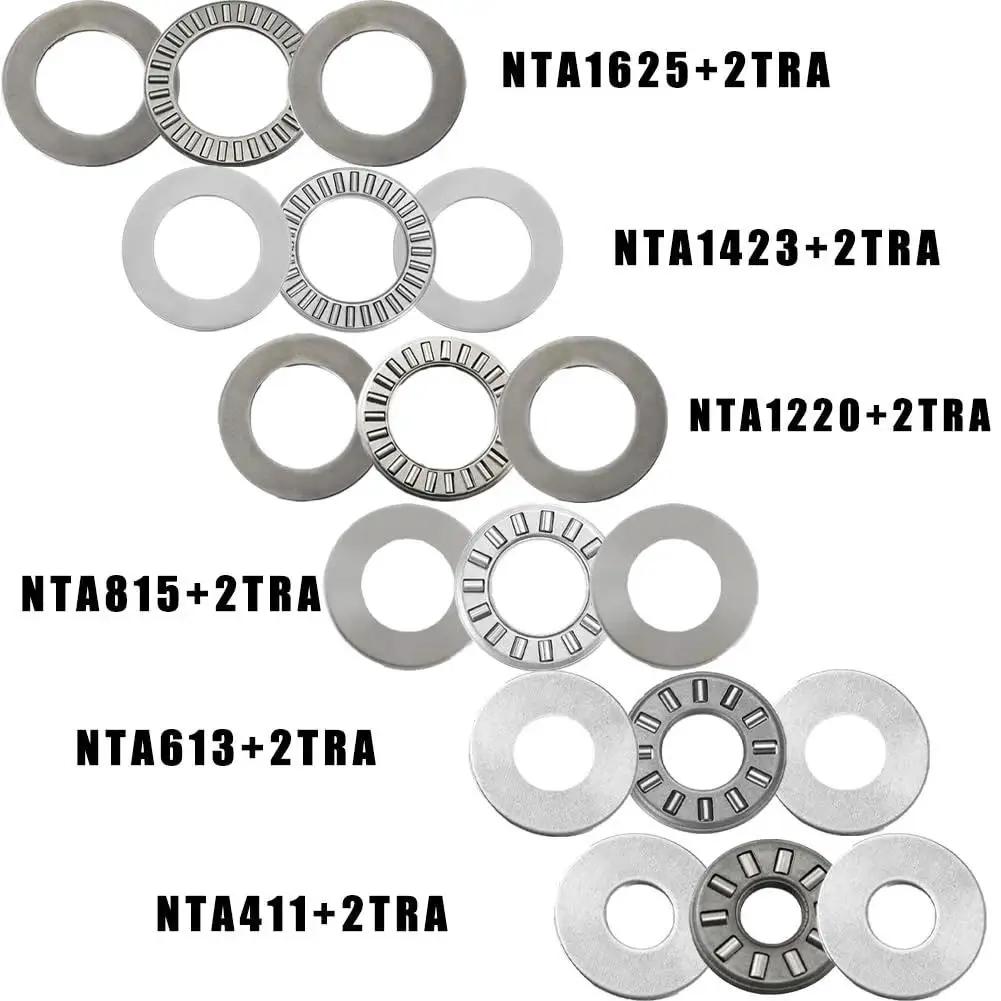 Set Of Four NTA613 Thrust Needle Roller Bearings With TRA613 Washers, Bore Three Eighths Inch And Outer Diameter Thirteen Sixteenths Inch