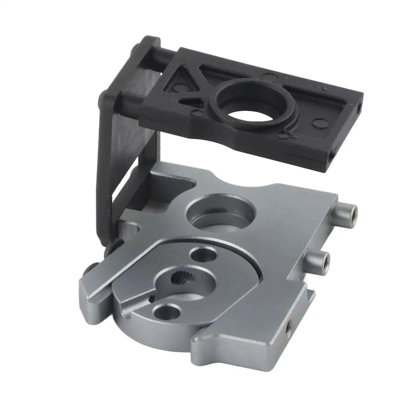 One Eighth Scale RC Brushless Motor Mounting Kit Sturdy Motor Base Mounting Holder With Fixed Mount Go To Easy Install Conversion Kit Accessory For One Eighth Electric RC Cars Reliable Durable Motor Mount To Power Your Ride close-up view