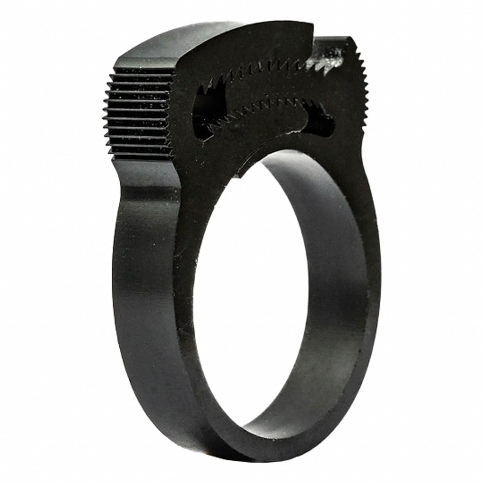 Double Grip Nylon Plastic Hose Clamp Black Double Tooth 1.82 To 1.98 Inch Clamping Diameter HC U PA66 BK 802NK8