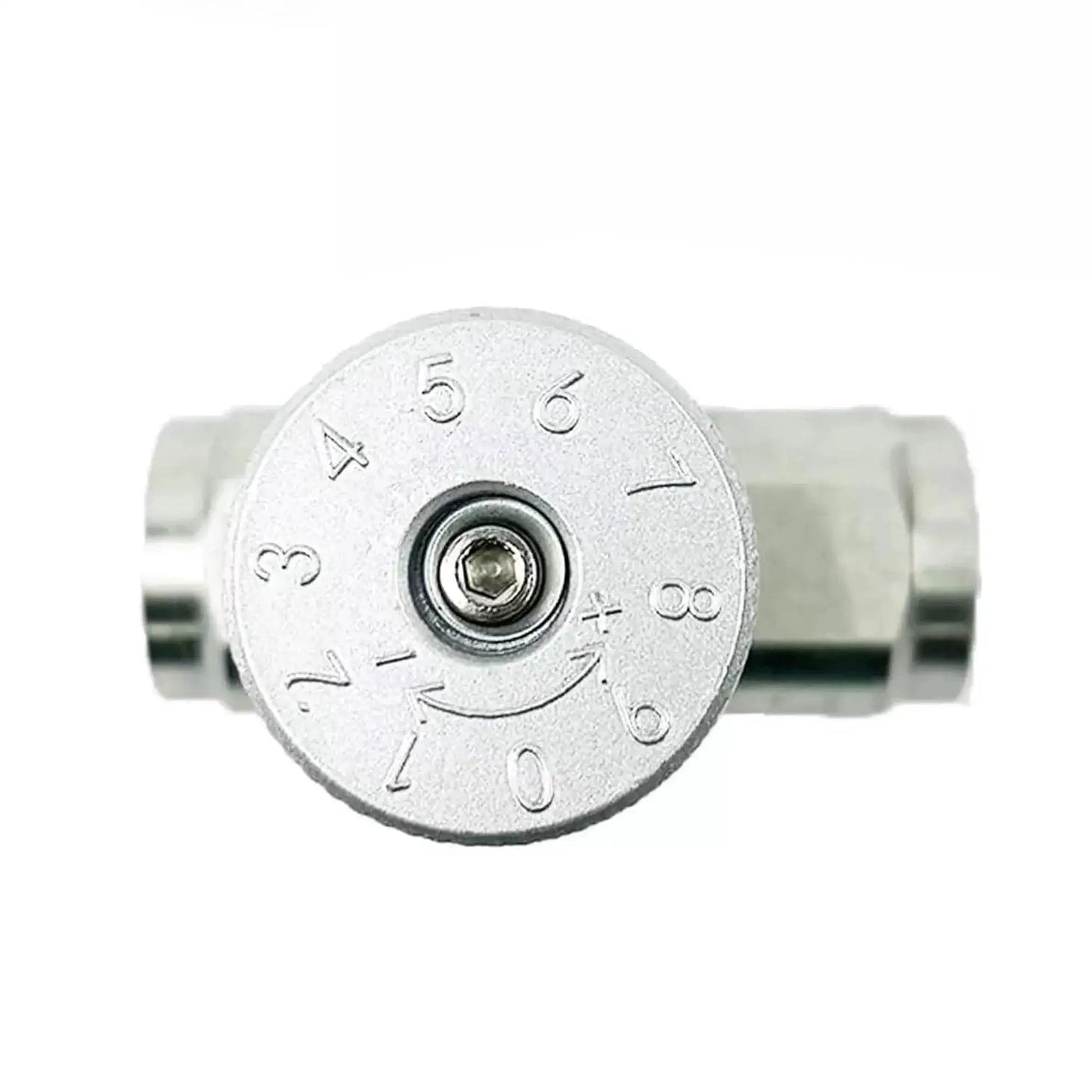 Front view of Workhorse Hydraulic Flow Control Needle Valve Three Eighths Inch NPT Female To Female Throttle Check Valve 5800 PSI