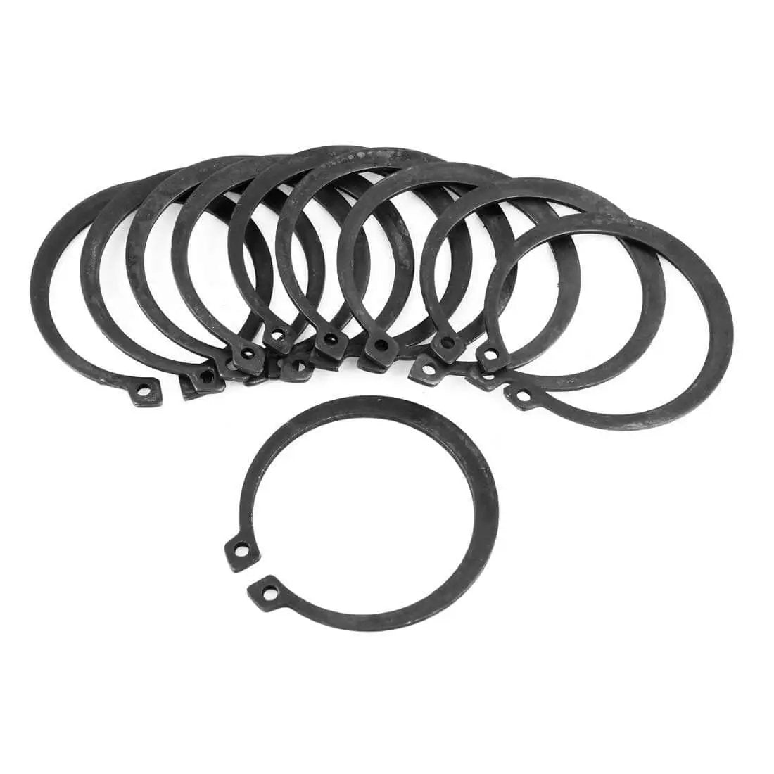 External Retaining Ring Set For Bearings 46mm ID And 54mm OD 10 Pcs Metal Snap Rings Fits H2306 Bearing 3mm Holes 2mm Thick