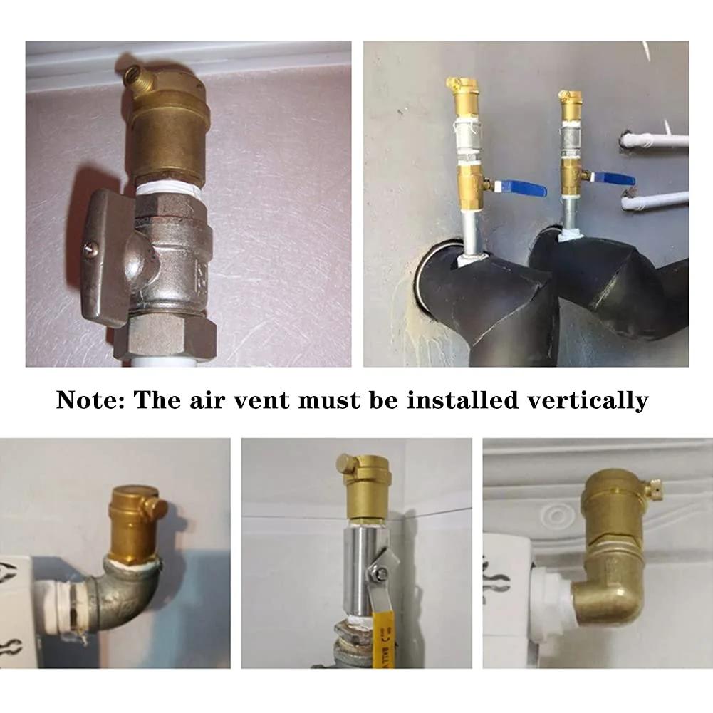Brass Automatic Float Valve Kit With Air Bleeder Release Vent Valve And 1/2 G Male Thread installation examples