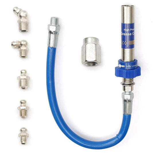 Heavy Duty High Pressure Grease Coupler For Lube Pro Plus And All Grease Guns 8th Gen Lock Clamp Quick Release Extension Adapter