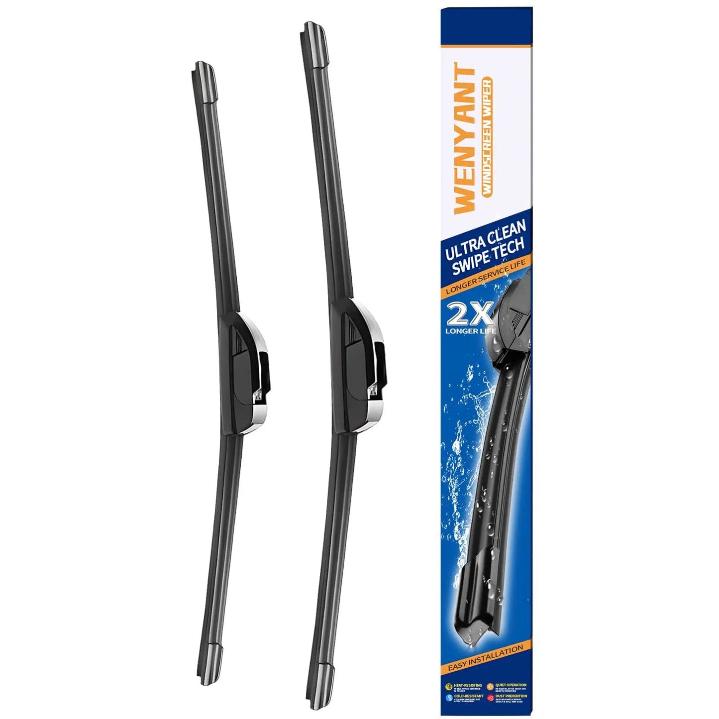 Front Windshield Wiper Blades 26 Inch And 16 Inch Compatible With Honda CR V 2012 2016 Replacement Set Of 3 OEM Quality Easy Install Universal Fit For Most Vehicles beside packaging