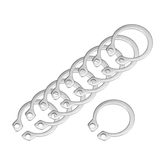 17mm External Circlips C Clip Retaining Rings 304 Stainless Steel Shaft Snap Rings Set of 50 for Machinery