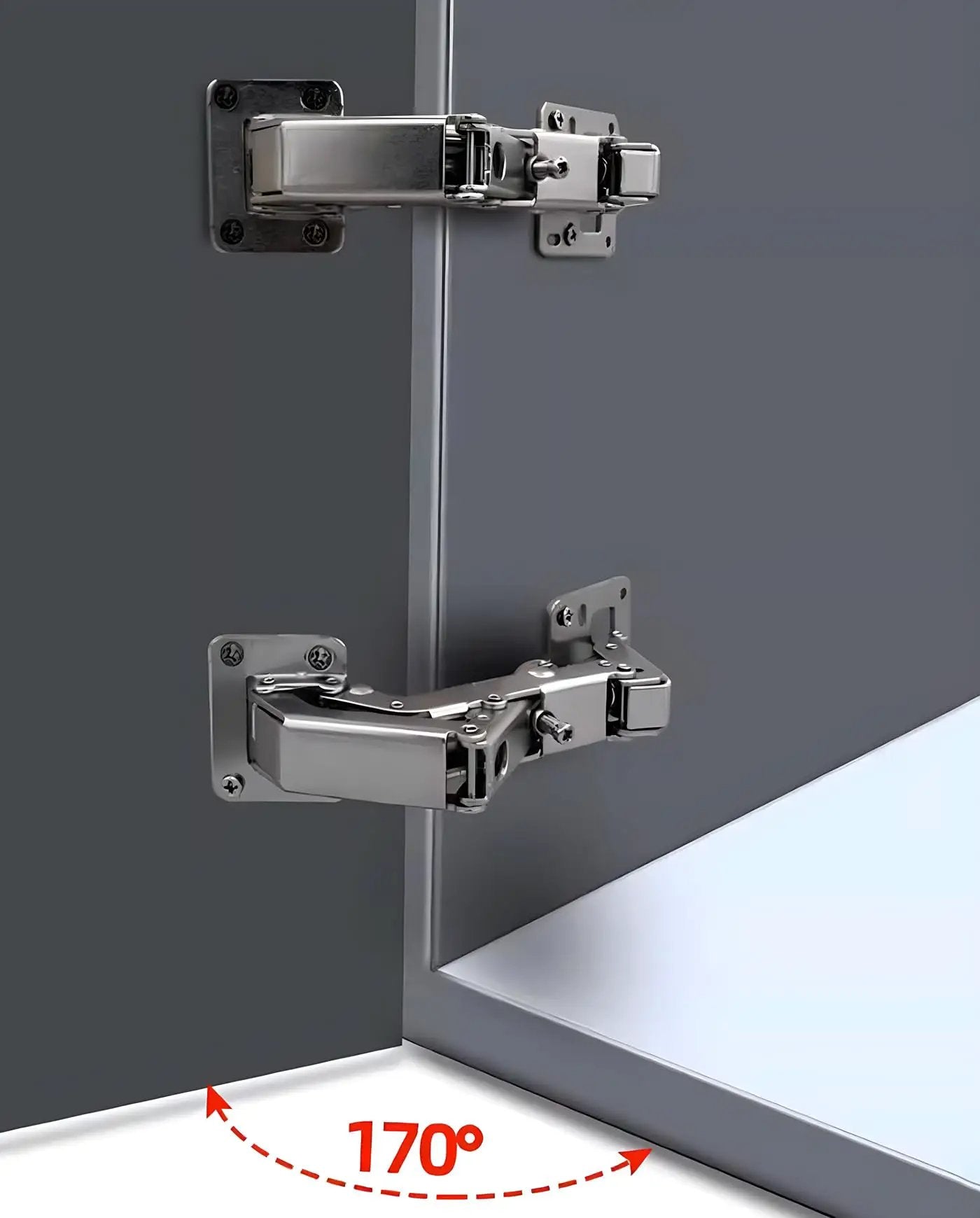 4 Pack 170 Degree Hidden Cabinet Hinges For Frameless Cabinet Doors Heavy Duty Hydraulic Adjustable Soft Close Universal Fit