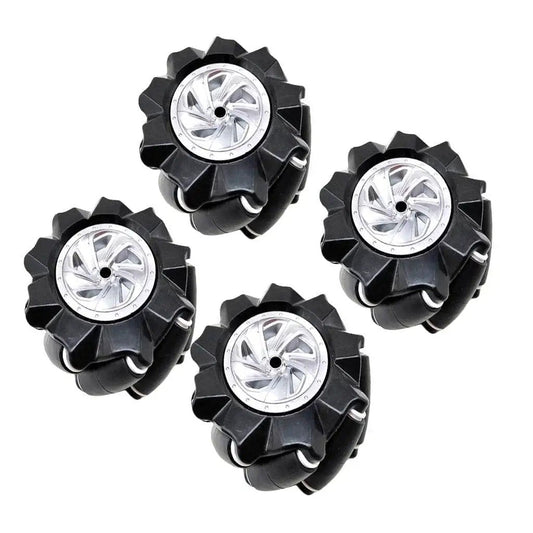 4 Pack Omni Directional Robot Wheels With Integrated Wheel Leather And Hub For DIY Toy Cars High Hardness Plastic Durable Core