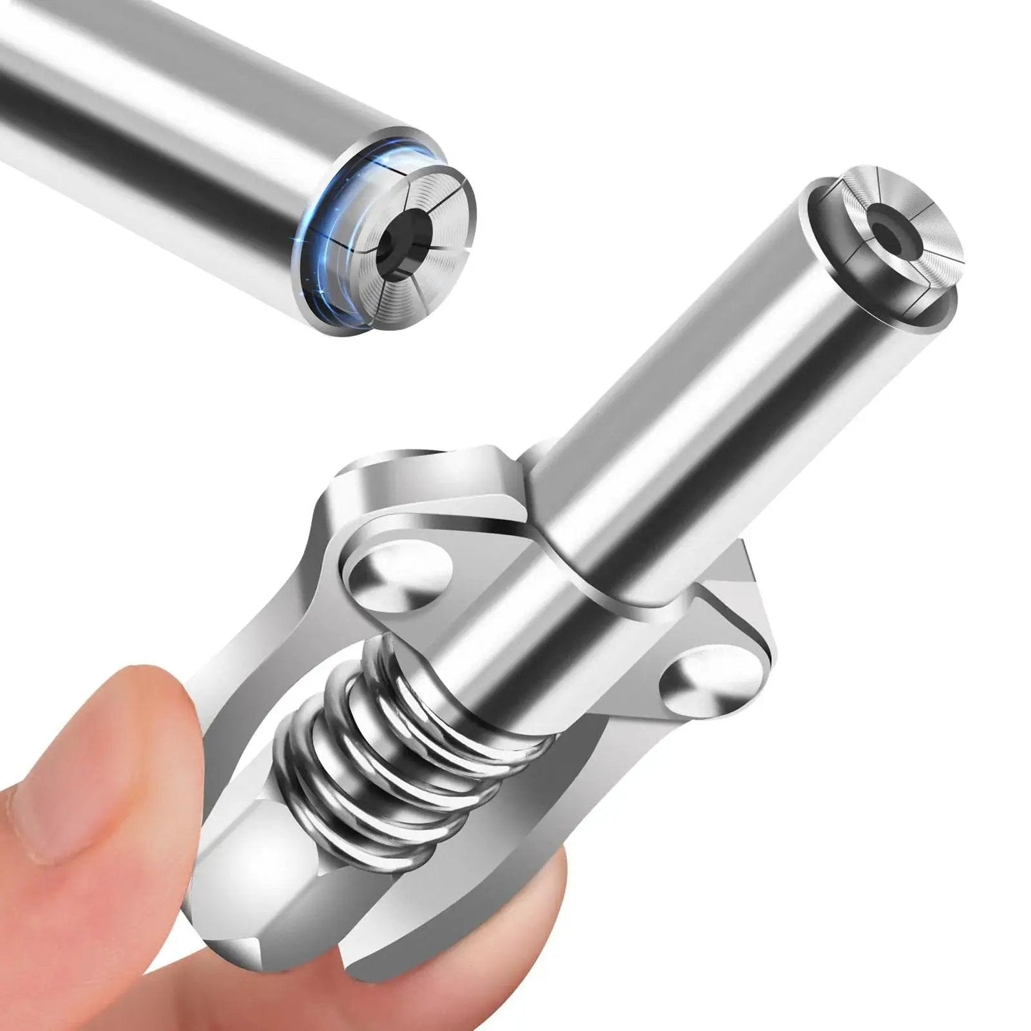 Heavy Duty Grease Gun Coupler With Locking And Leak Proof Design For All One Eighth Inch NPT Grease Guns, Dual Handle, 12000 PSI