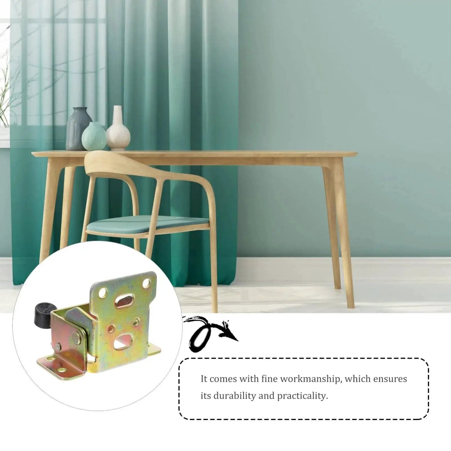 2 Pack Folding Table Leg Hinges for Beds and Furniture Support, Built Tough Iron Brackets With Self Lock Hinges