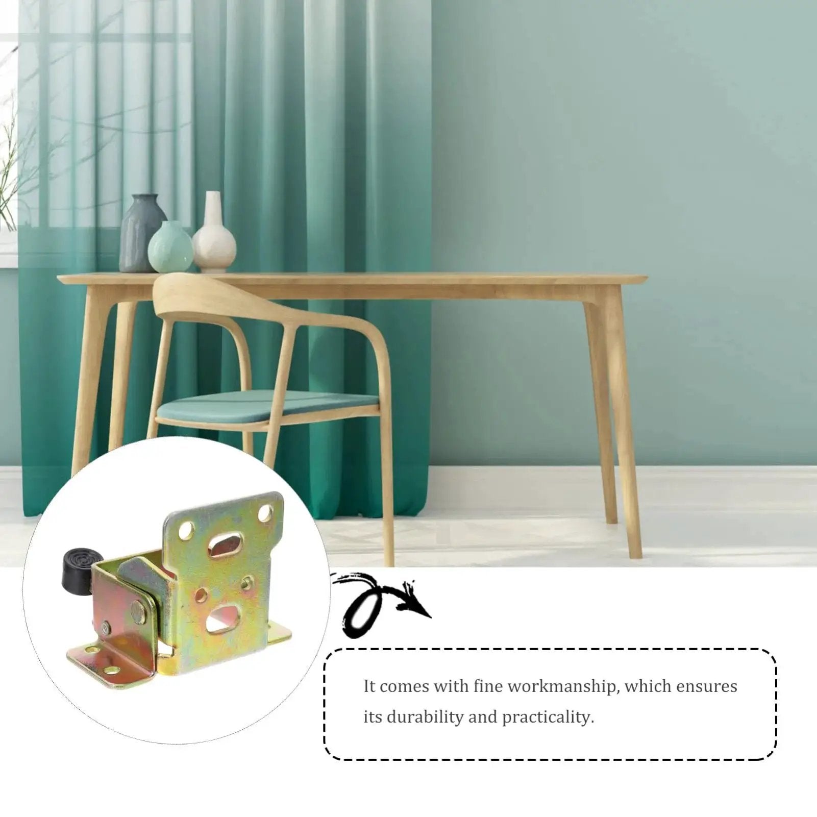 2 Pack Folding Table Leg Hinges for Beds and Furniture Support, Built Tough Iron Brackets With Self Lock Hinges