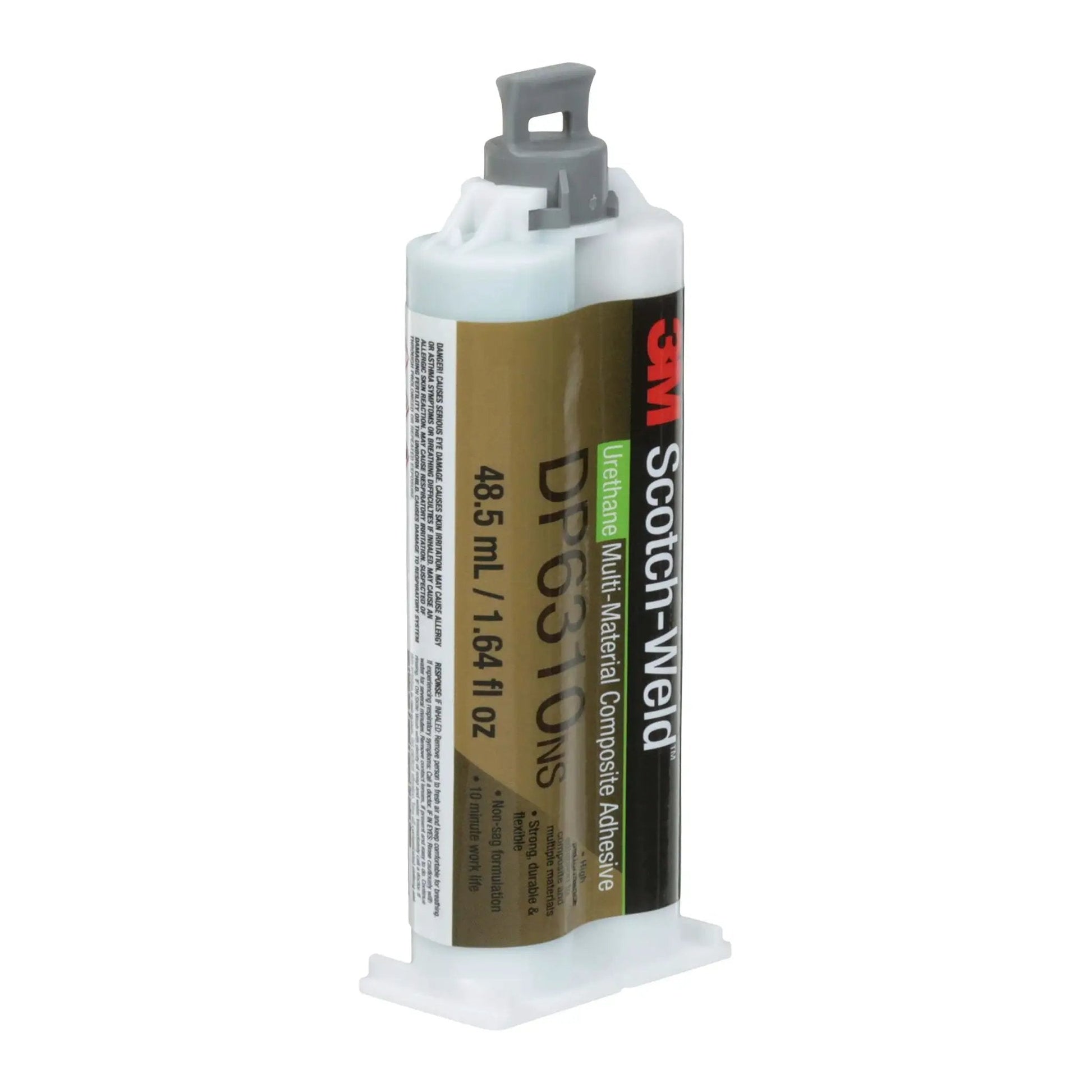 Composite urethane adhesive DP6310NS, green two-part non-sag paste 48.5 mL Duo-Pak for multi-material assemblies
