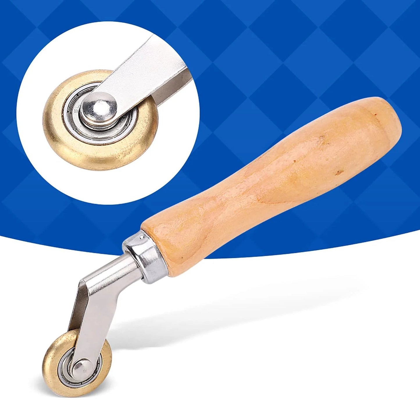 Steel Seam Roller For TPO Roofing And Single Ply Membranes, Heavy Duty Metal Wheel Tool For Flashing And Seaming, Pro Grade Seam Roller With Smooth Wheel, Ideal For PVC Silicone Rubber Roofing Coatings And Wallpaper Edges
