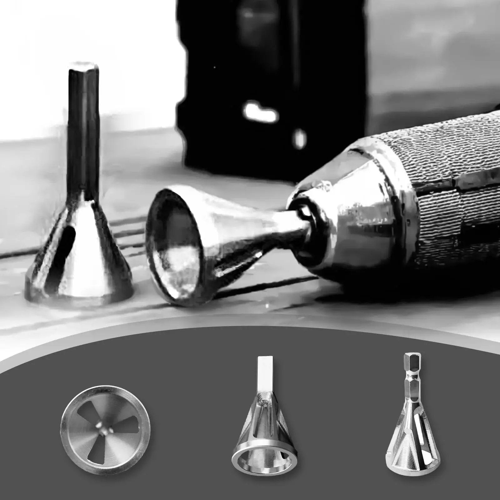 Deburring Chamfer Tool With Hexagonal Handle And Six Slots For Burr Removal And Edge Beveling On Metal Plastic Wood For DIY Projects