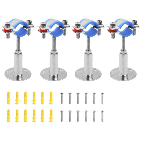 4 Pack Heavy Duty Adjustable Pipe Bracket Clamp For NB 1 Inch Pipe In 304 Stainless Steel, Wall Or Ceiling Mount, Easy Install